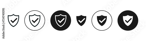 Immune System Strengthening Vector Illustration Set. Strong Immunity Health Sign suitable for apps. Shield Protection Icon.