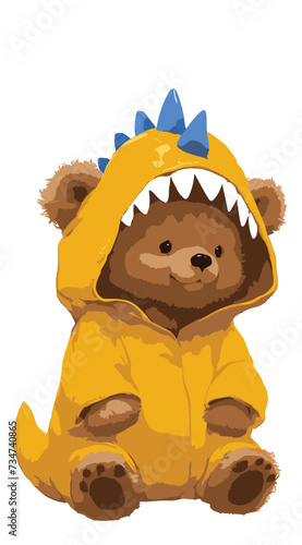 Teddy bear dressed as a dinosaur