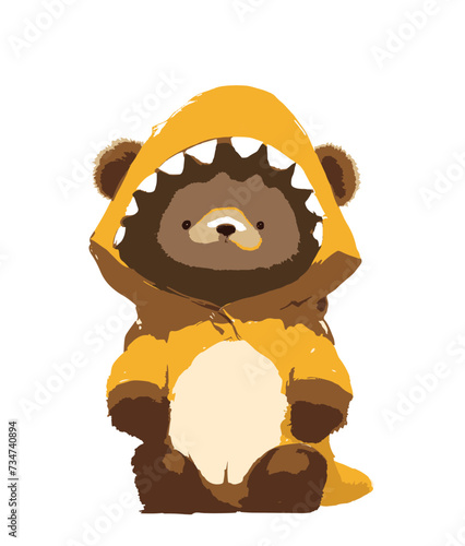 Teddy bear dressed as a dinosaur