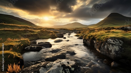Generative AI image of Ireland landscape