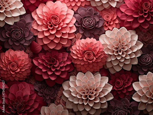Red and pink petals in a pile © Generative Ai