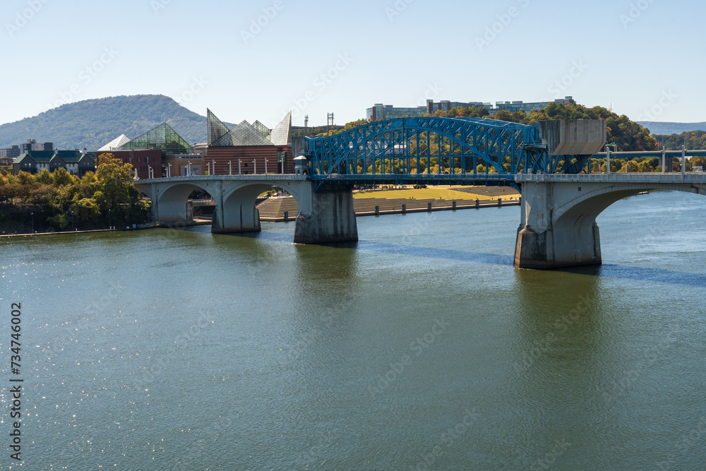 Fototapeta premium Chattanooga and the Tennessee River, Tennessee