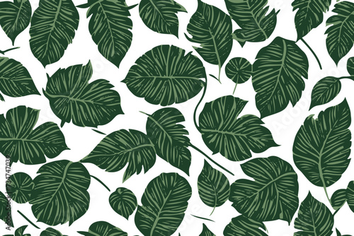 tropical leaf pattern background © hasan