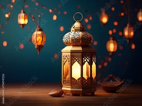 Luxury islamic ramadan kareem lighting lamp background wallpapers 