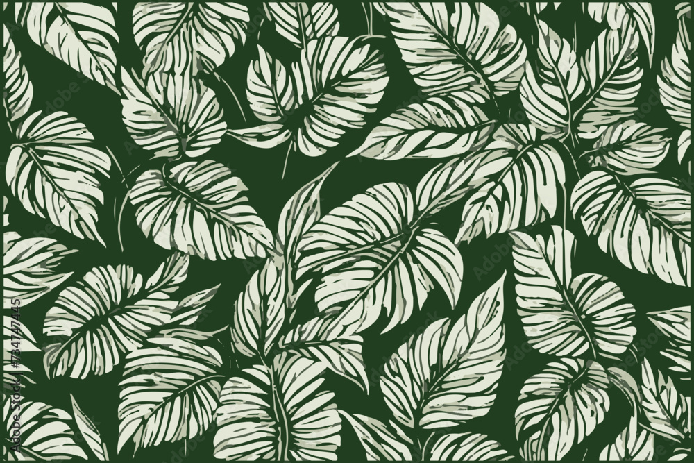 tropical leaf pattern background