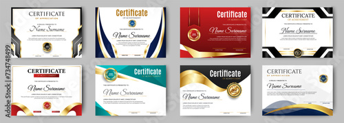 Certificates of Achievement  template design for award  business  and education needs. vector  