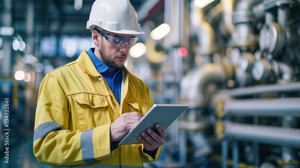 workers in warehouse - concept of digitalization nd stream lining processes in industrial work places workers in warehouse - concept of digitalization nd stream lining processes in industrial work places