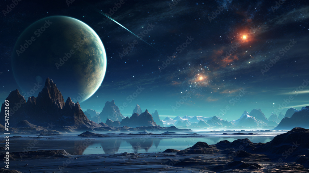 An artists rendering of a planet