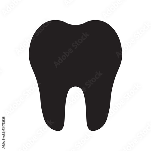 Tooth Icon in flat style.