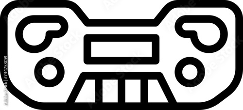 Back bumper car icon