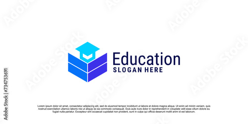 education logo design. modern academy logo vector, company logo