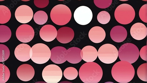Abstract pink and white gradient dots on plain black background from Generative AI