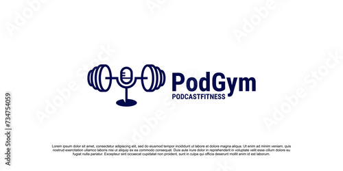 logo for podcast that talks about fitness, gym and wellness