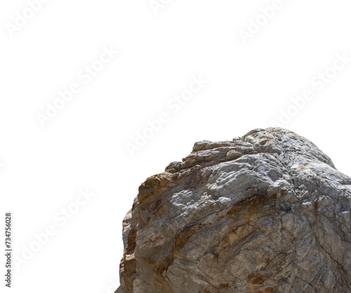 Rock isolated on white background