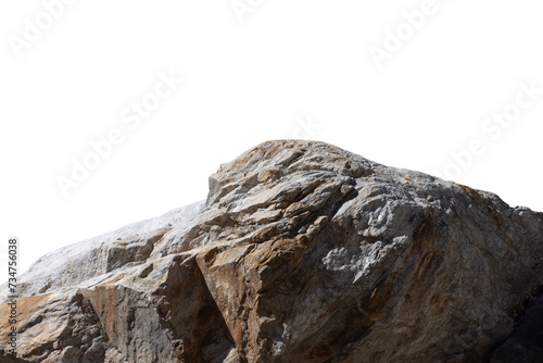 Rock isolated on white background.