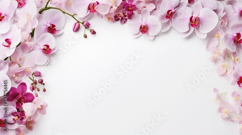 orchid frame with white background © arjan_ard_studio