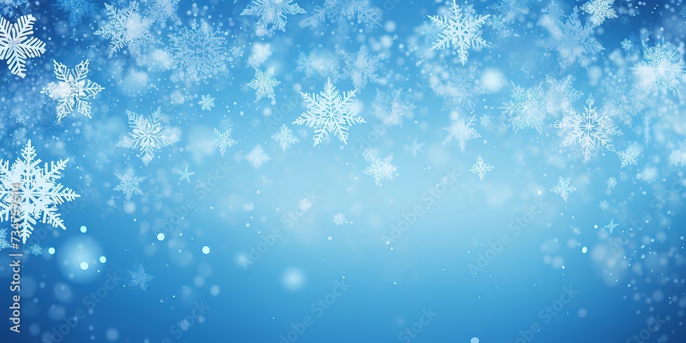 Winter Or Christmas Background With Snow Crystals Rime Pattern Closeeup