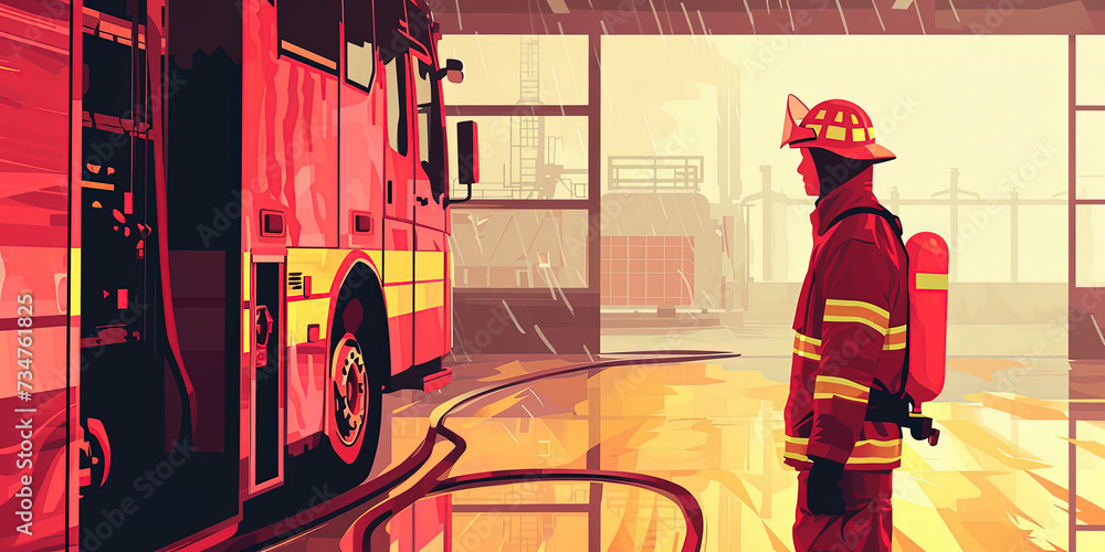 Bravery Ignited - Firefighter Portrait