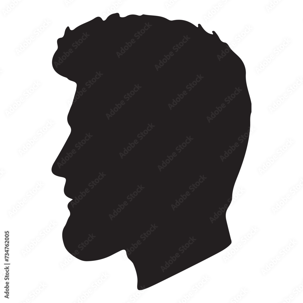 handsome man side face silhouette vector illustration handsome man side face silhouette vector illustration