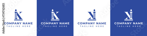 Letters IX and XI Pillar Logo, suitable for business with IX and XI related to Pillar