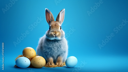 Easter card easter bunny with eggs © Cedar