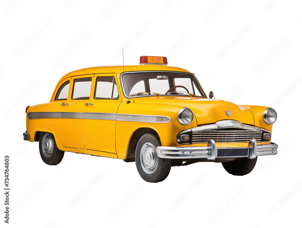 a yellow car with a light on the side