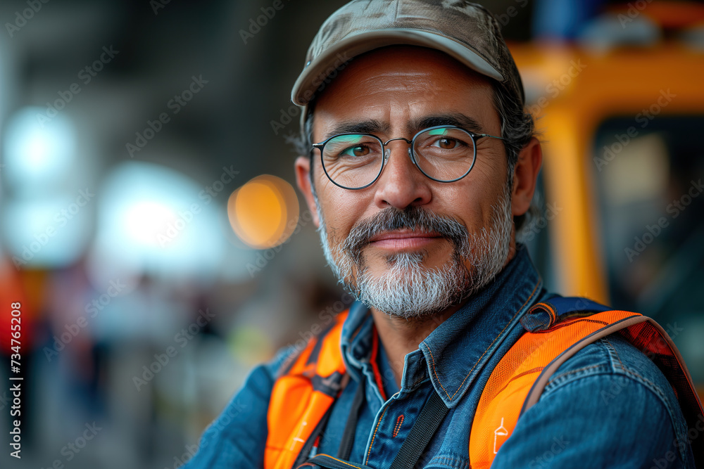 Aircraft maintenance worker at the airport Aircraft maintenance worker at the airport