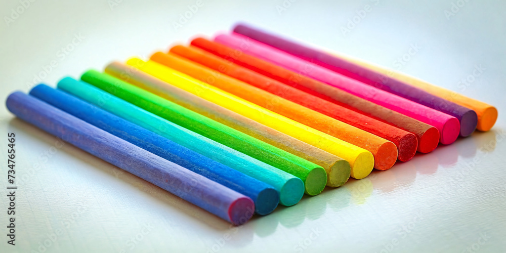 Fototapeta premium Crayons isolated on white background