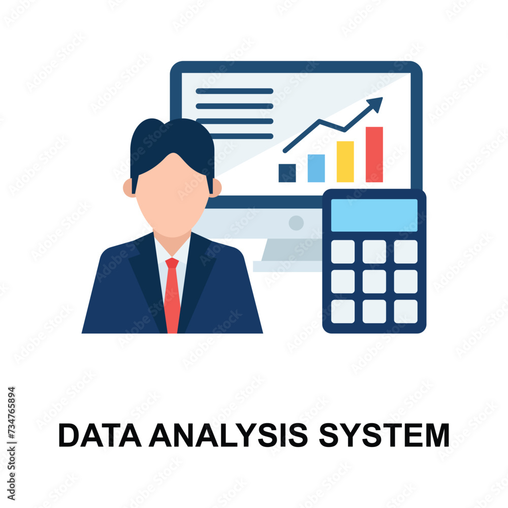 Business presentation, data analysis, accounting, data analyst concept icon Business presentation, data analysis, accounting, data analyst concept icon