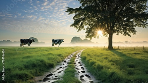grazing cow tracks photo