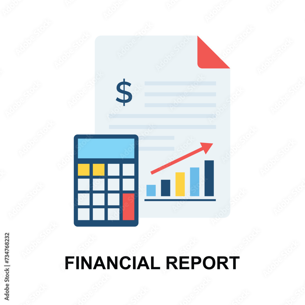 Business report, financial report concept vector design, ready to use and download Business report, financial report concept vector design, ready to use and download