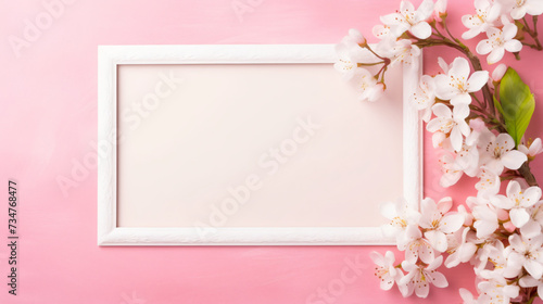 Empty pink picture frame © Gefer