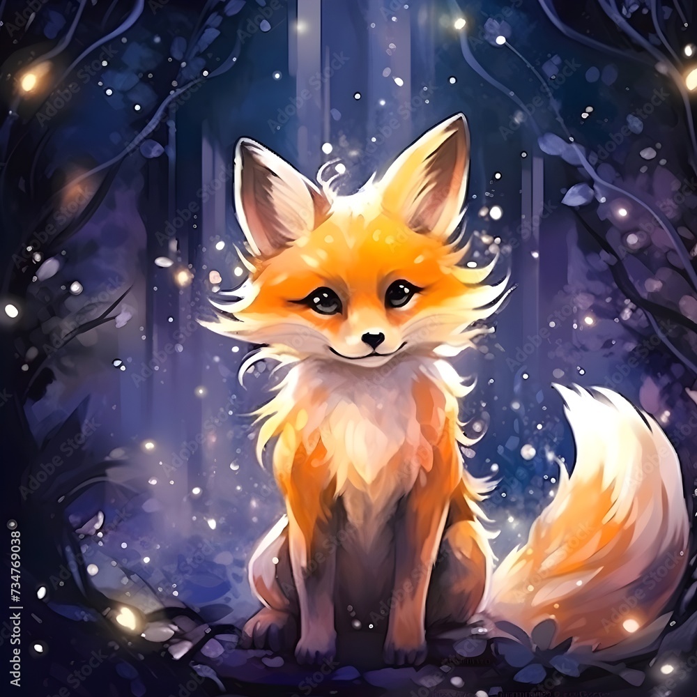 red fox mystical forest red fox mystical forest
