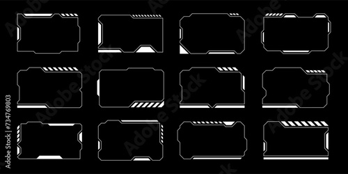 Sci-fi futuristic hud dashboard display virtual reality technology screen. User Interface set. Statistics, Data information infographic. Vector graphic
