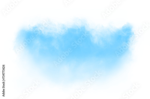 blue smoke effect for decoration and covering on the transparent background