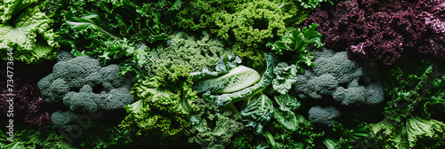 Verdant vitality, a close-up of kales lush greenery, symbolizing health and the freshness of organic produce