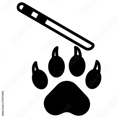 Nail trimmer glyph and line vector illustration