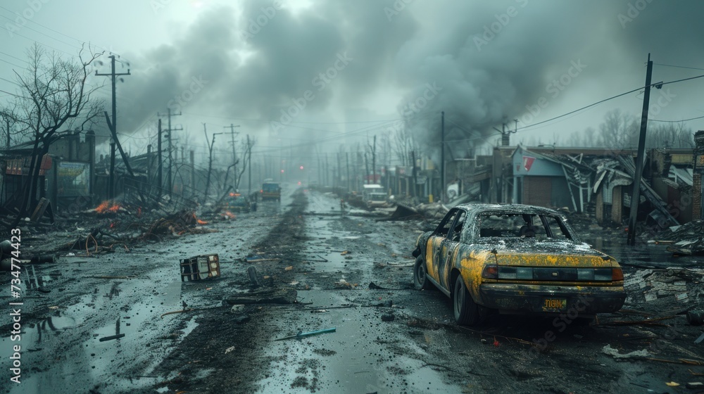 Cityscape in the Aftermath of Apocalypse