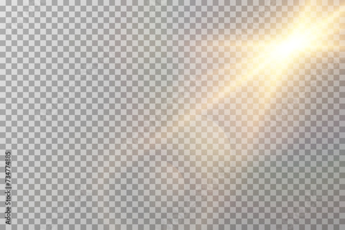 Vector transparent sunlight special lens flare light effect. Sun flash	