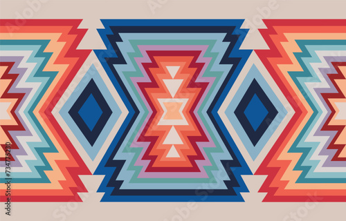 Navajo pattern native american indigenous art geometric ethnic concept tribal aztec navajo pattern maxican fabric seamless design for fabric,carpet,wallpaper,cloth,batik,quilt,craft,vector,illustrator photo