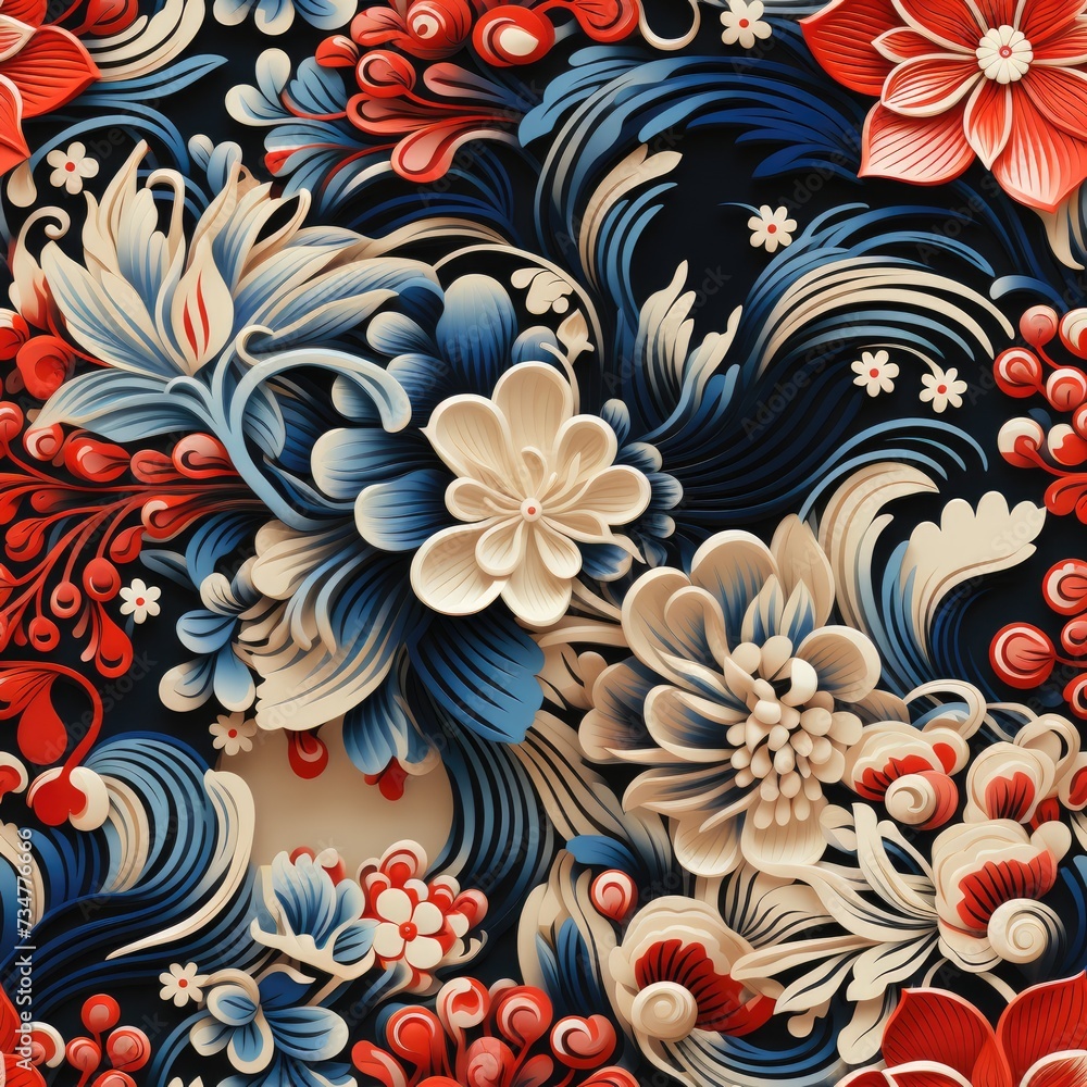 Enduring Indonesian Batik Seamless Pattern Enduring Indonesian Batik Seamless Pattern
