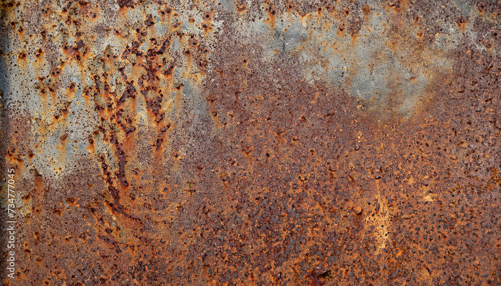 Background. The texture of the old rusty metal plate with cracks Background. The texture of the old rusty metal plate with cracks