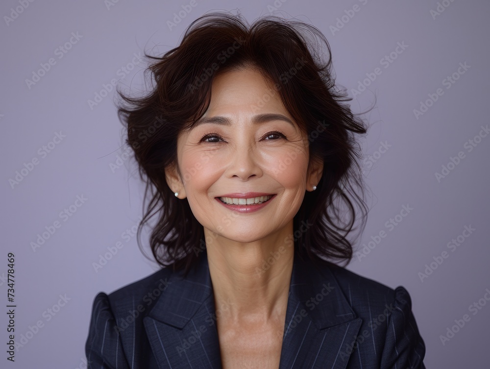 Portrait of middle aged smiling Asian businessman with suit in professional studio background Portrait of middle aged smiling Asian businessman with suit in professional studio background