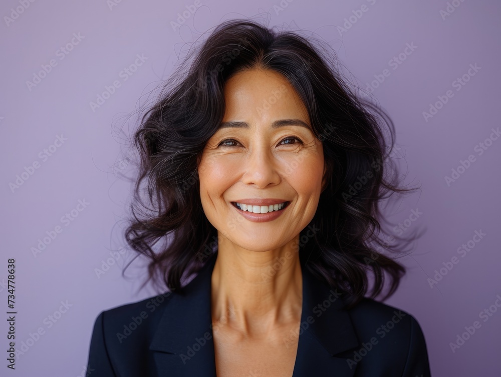 Portrait of middle aged smiling Asian businessman with suit in professional studio background Portrait of middle aged smiling Asian businessman with suit in professional studio background