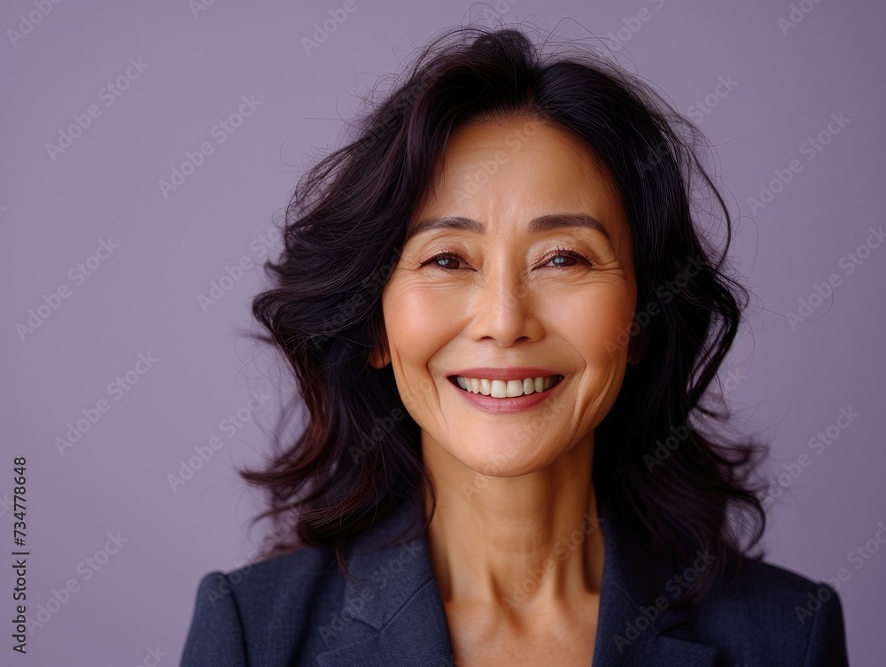 Portrait of middle aged smiling Asian businessman with suit in professional studio background Portrait of middle aged smiling Asian businessman with suit in professional studio background
