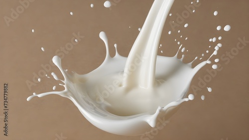 Splash of milk. Closeup image