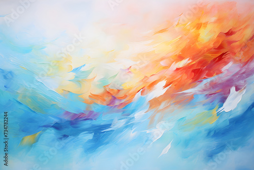 Jubilant Splashes of Colors Dancing in the Sky: An Abstract Indication of Victory and Freedom.