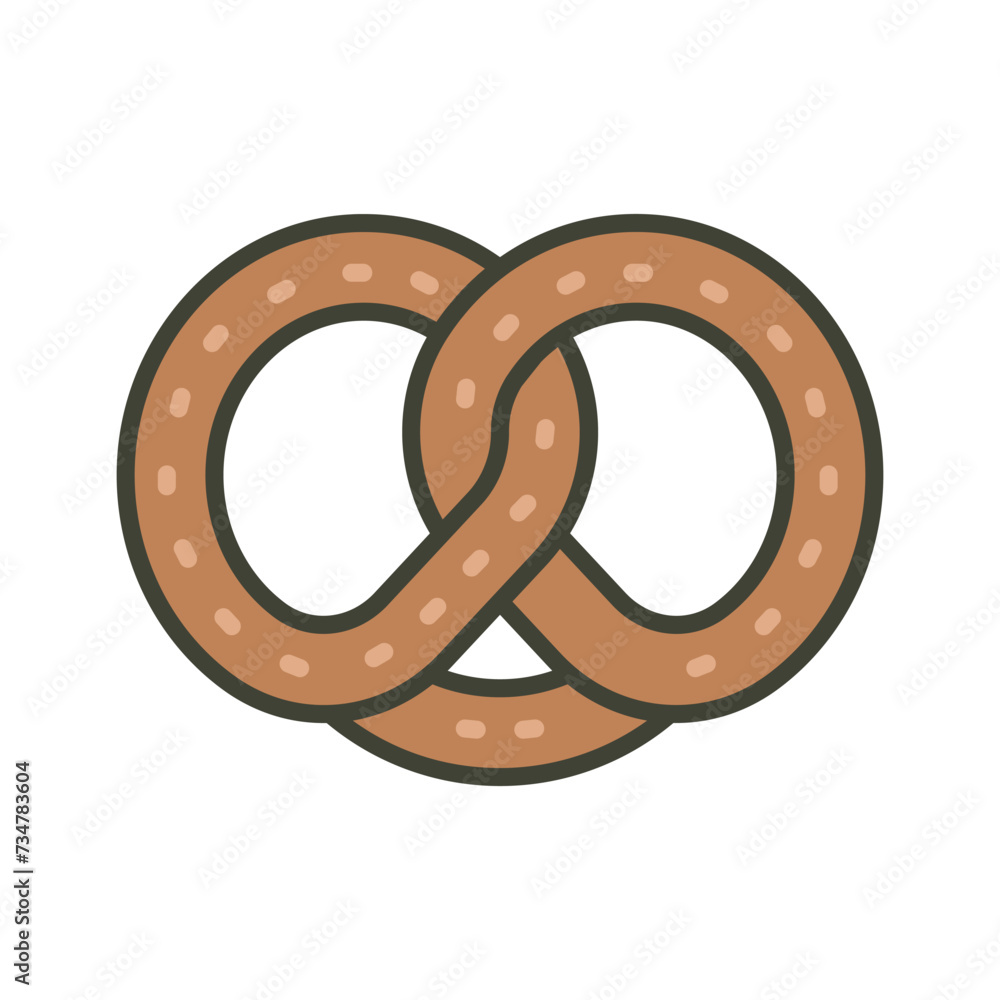 Premium icon of pretzel, sweet pretzel, baked food concept Premium icon of pretzel, sweet pretzel, baked food concept