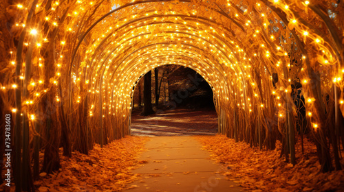 luminous arch tunnel