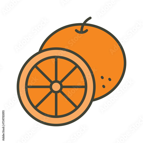 Organic fruit, have a look at this beautifully designed icon of oranges